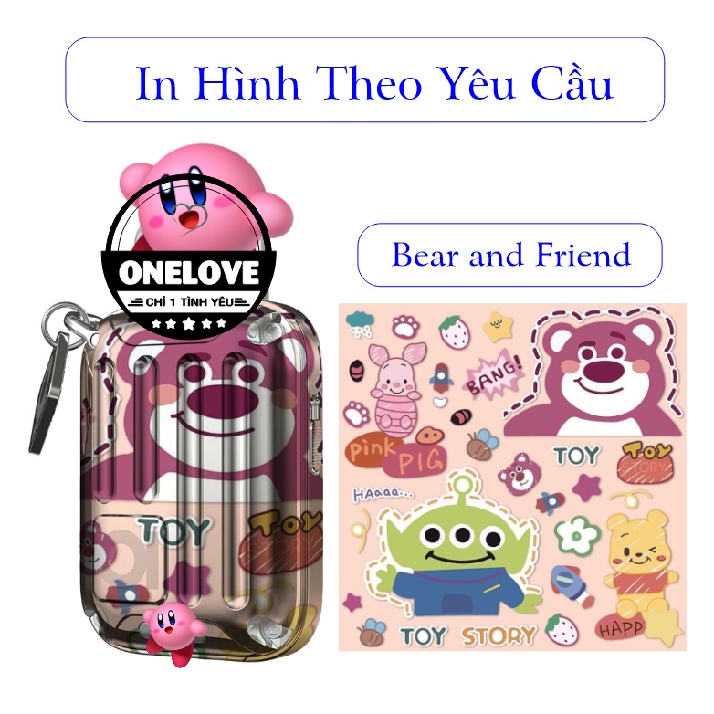 Miếng dán skin in hình theo yêu cầu mẫu Bear And Friend cho Rill X , Xlim V1 V2 , Favo , Feelin , Flexus , Wenax,...