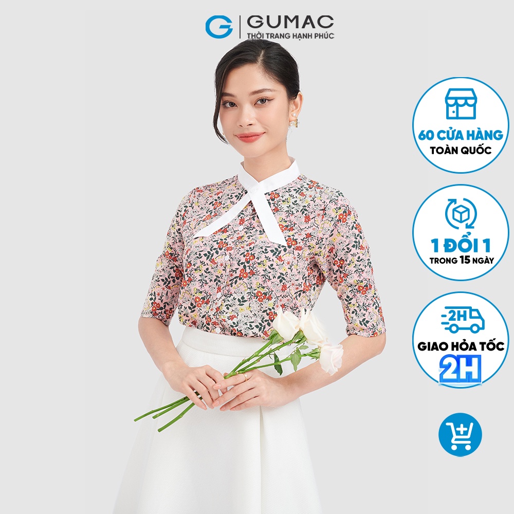 Áo tay lỡ phối cổ GUMAC LA0901