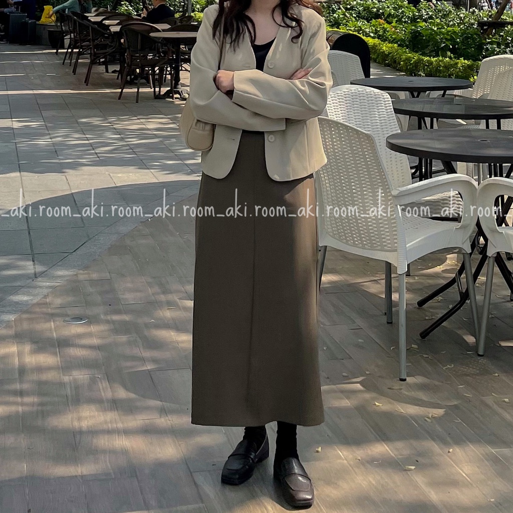 Áo blazer hai lớp chất mướt cổ V túi ngang giả 2262