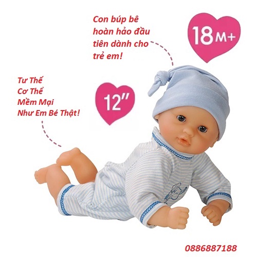 {xã kho} Búp Bê Thân Gòn Mắt Chớp Anmiya 30 cm 12 inch Style Corolle Mon
