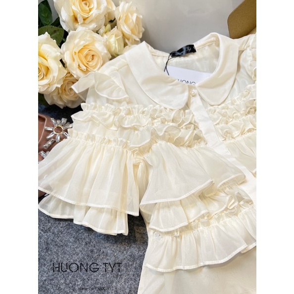 Áo somi ngắn tay Samy Design by HuongTyt  thanh lịch, sang chảnh, chất liệu mềm mại phù hợp đi làm, đi chơi