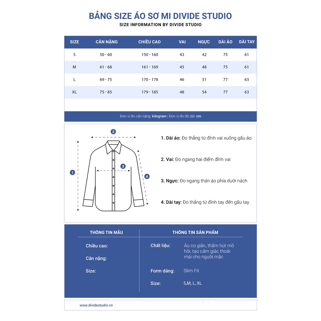 ÁO SƠ MI VẢI OXFORD CAO CẤP DIVIDE BRAND