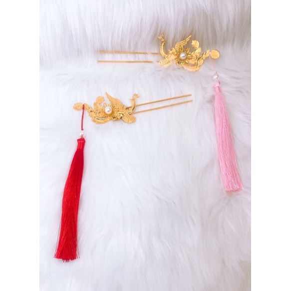 Trâm Cài Tóc Cô Dâu - Chim Công - Cài Trái