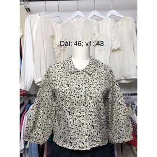 Áo croptop si tuyển 2hand họa tiết