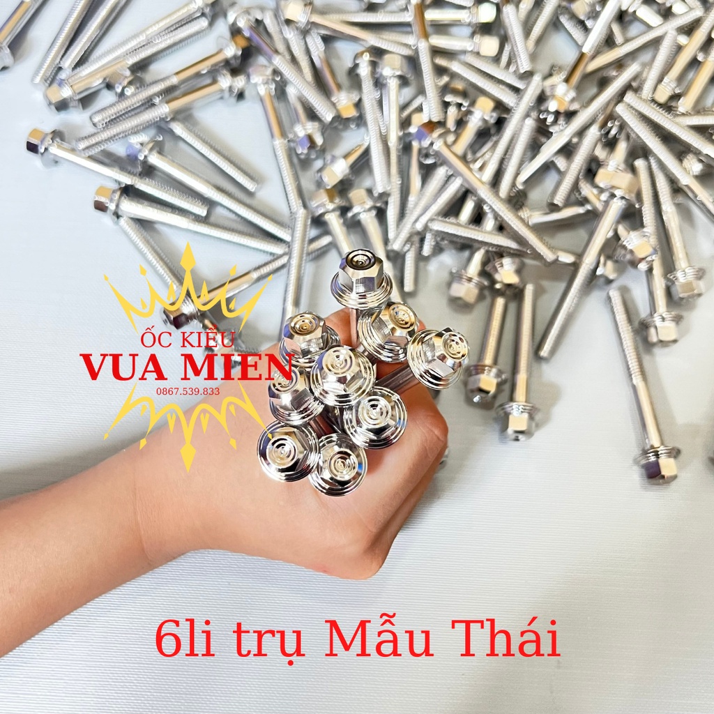 Ốc 6li trụ Inox 304 mẫu Thái và mẫu M3