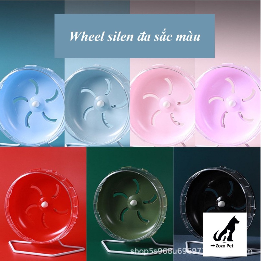 Wheel nhựa silent đa sắc màu cho hamster