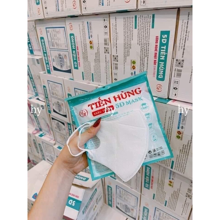 Thùng 100 chiếc khẩu trang 5D kháng khuẩn Tiến Hùng - ĐỨC HUY STORE 99