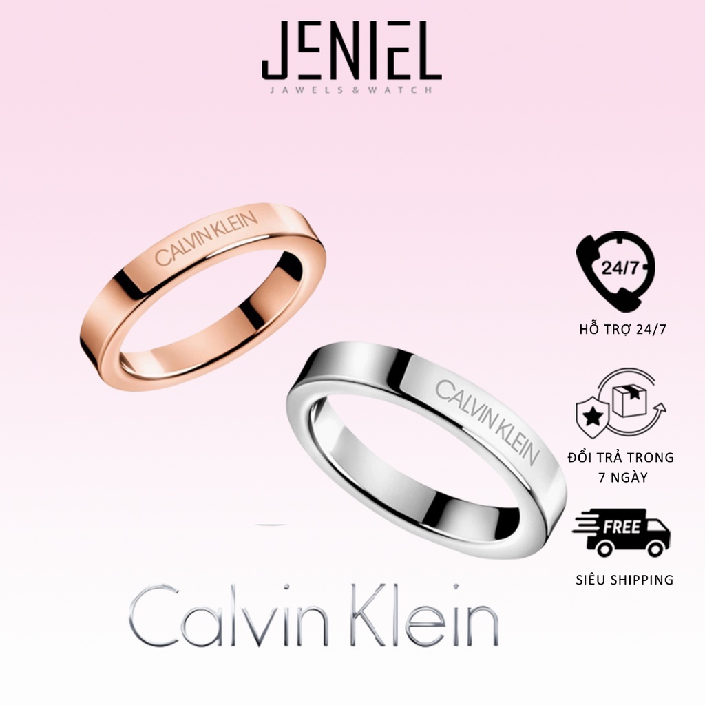 Nhẫn Cặp đôi Calvin Klein Hook Rose Gold Ring - Nhẫn CK Authentic, Thẻ Tag, Bill Check Code