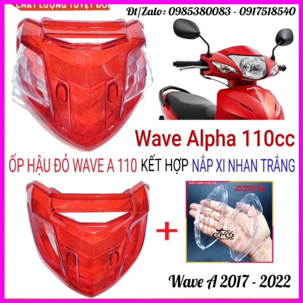 Combo Nắp Đèn Hậu  Kèm Nắp Xinhan Wave A 2017 - 2022, Wave A 2006 - 2016 , Wave S 100 , Rs 100 , Wave 50cc Hàng Ca