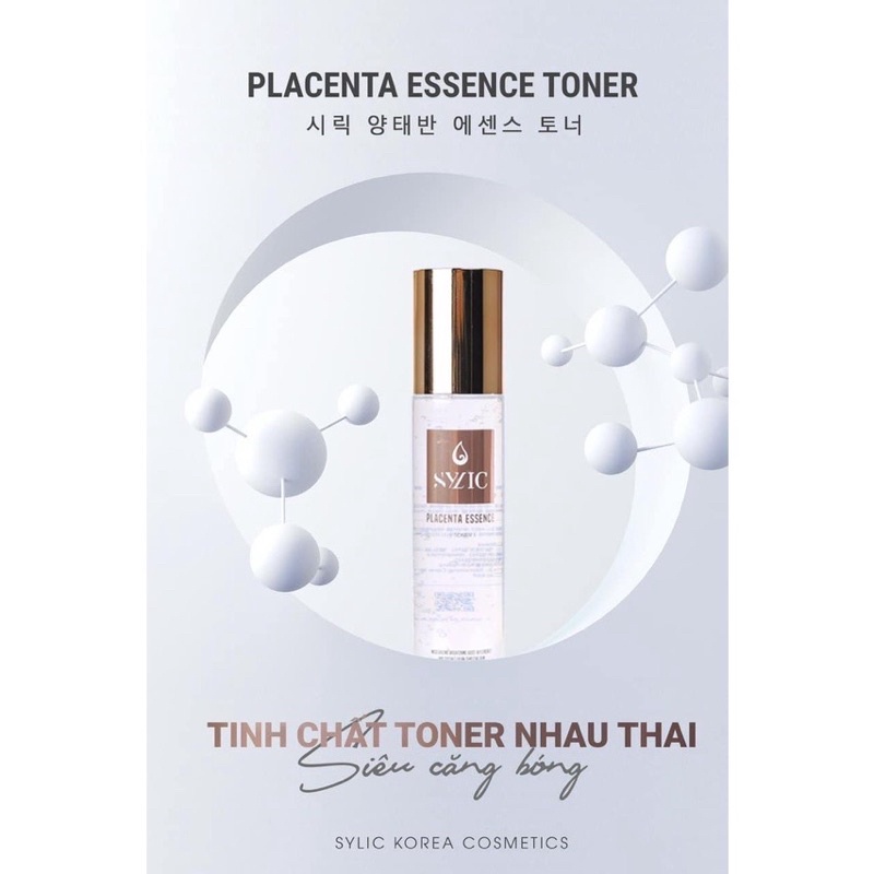 Nước hoa hồng Toner Sylic Nhau Thai Cừu Nhập Khẩu Korea Slimming căng bóng trắng mịn cân bằng độ PH
