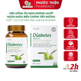 Nucos Diabetes 60 Viên - Viên uống ngăn ngừa biến chứng tiểu đường, ổn định đường huyết nucos diabet diabetna