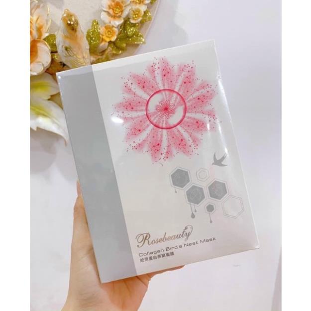 Mặt Nạ Yến Tươi Collagen Rose Beauty Giúp Da Trắng Mịn