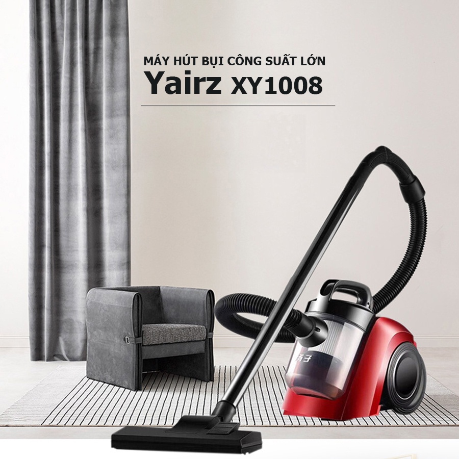 Máy hút bụi Yairz XY-1008 có dây lực hút khỏe công suất 1000W diện tích hút lên đến 150m2 bảo hành 12 tháng