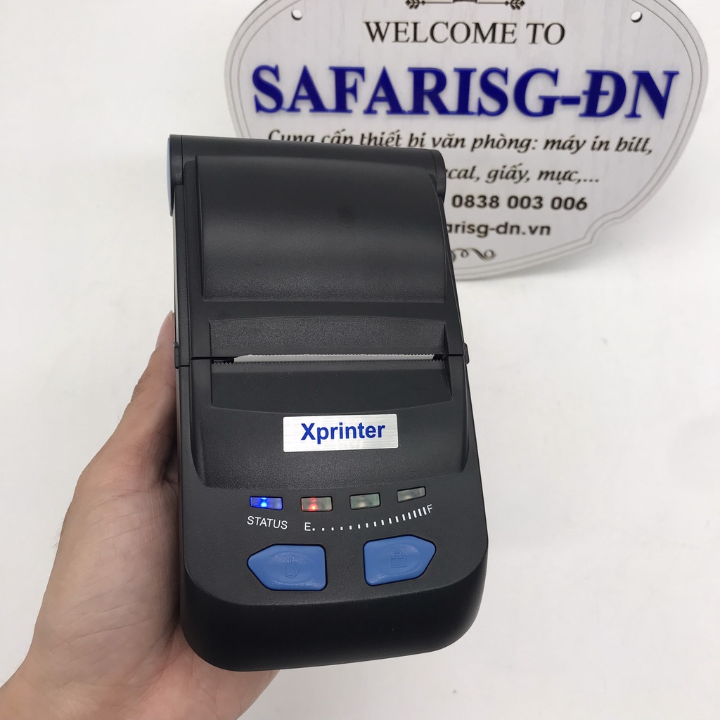 Máy in hóa đơn in nhiệt in bill mini Xprinter XP P300 - máy in cầm tay bluetooth di động có pin sạc khổ giấy 58..