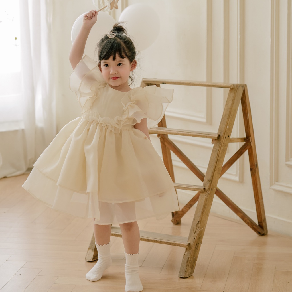 Váy cho bé Sora.bébé Clarina Dress chất liệu organza cao cấp lót lụa bồng xòe đáng yêu