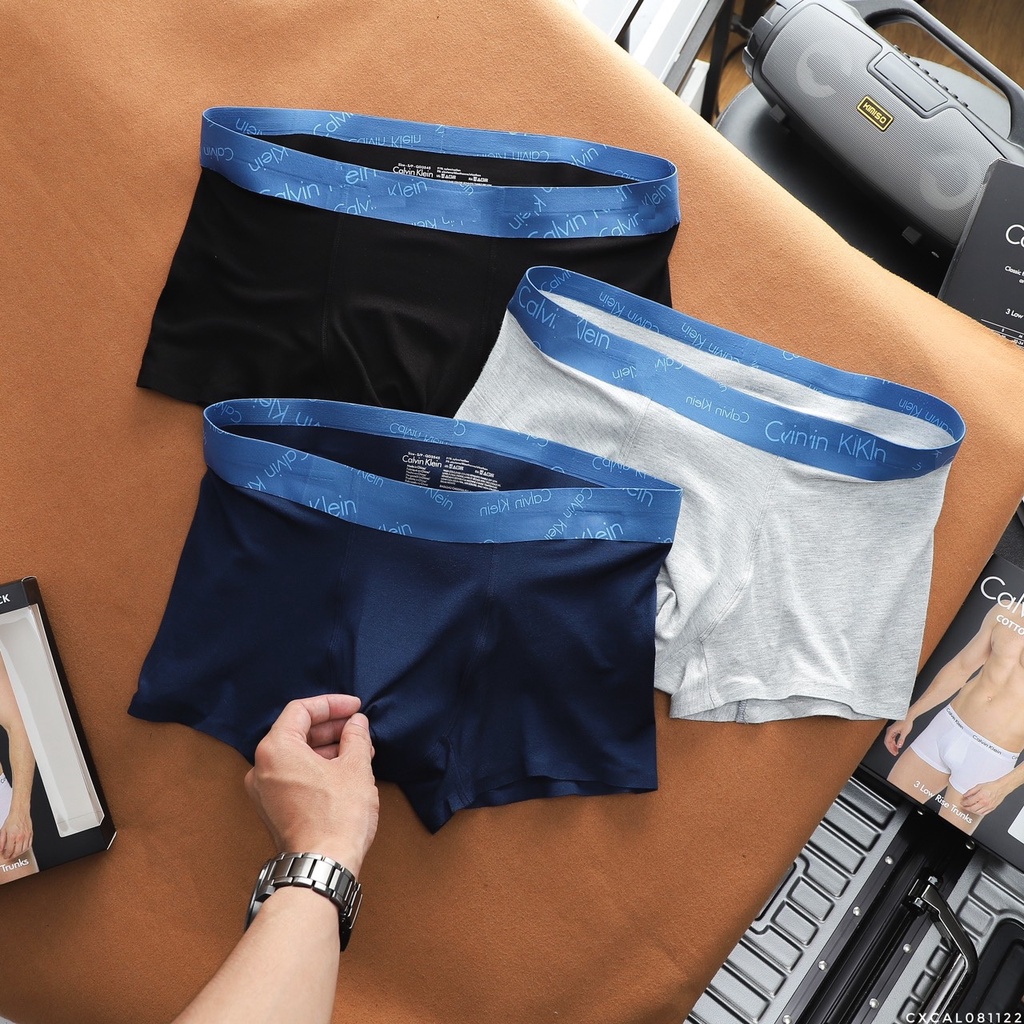 COMBO 3 CHIẾC BOXER - QUẦN LÓT ĐÙI - SỊP NAM CALV - CHẤT LIỆU COTTON - 3 MÀU