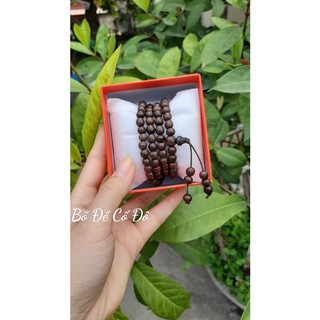 Vòng 108 hạt gỗ mun bình an(tặng hộp đựng)