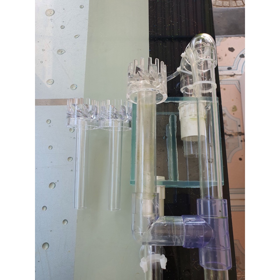 Đầu lọc váng xoay Acrylic phi 16mm và 20mm cho bể cá