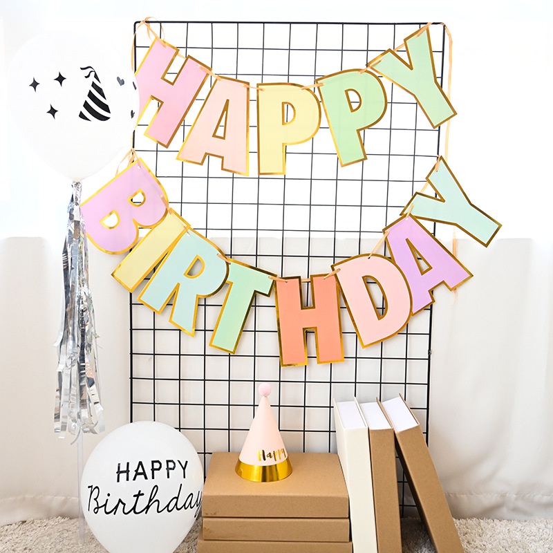 Dây Treo Happy Birthday Nhiều Màu