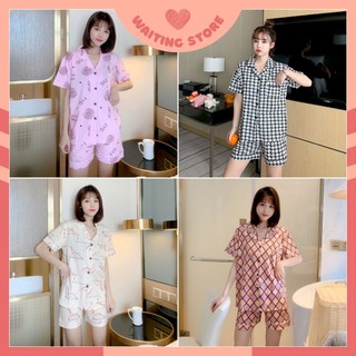 Pijama Cộc Mặc Nhà, Bộ Ngủ Nữ Nhiều Màu Họa Tiết Xinh Xắn CCCP09