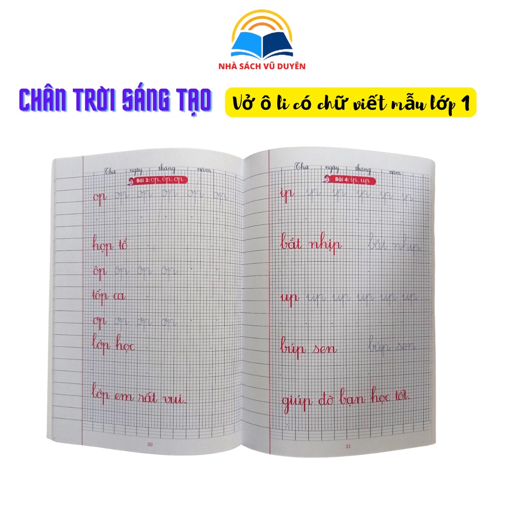 Sách - Vở Ô Li Có Chữ Viết Mẫu Lớp 1 - Theo Chương Trình SGK Chân Trời Sáng Tạo