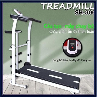 [Hàng Chính Hãng] Máy chạy bộ tại nhà, máy chạy bộ cơ đa năng mẫu mới 5 in 1 tặng kèm đĩa xoay eo mông cao cấp