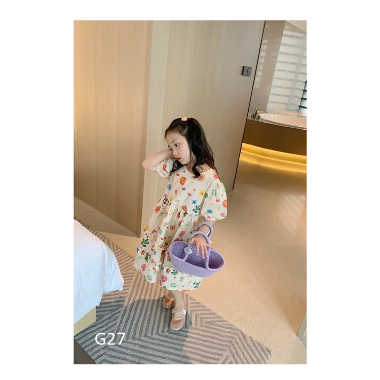 Váy hoa baby doll cực xinh cho bé gái 9-36kg nhí nhỡ đại G27