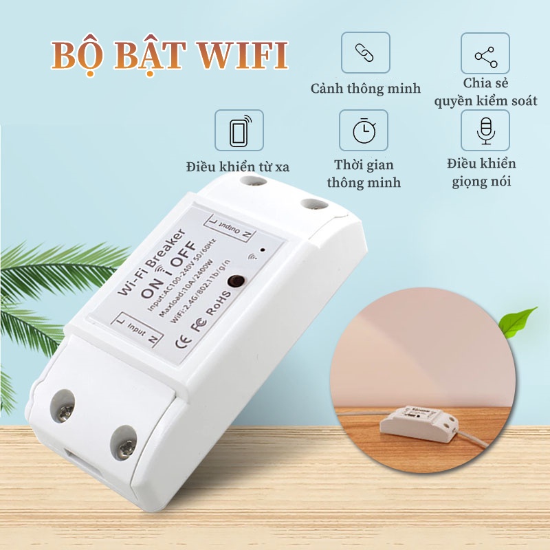 Công tắc điều khiển từ xa wifi 3G 4G smart life, Công tắc wifi thông minh - bằng điện thoạ, 3G, 4G, Smart Basic