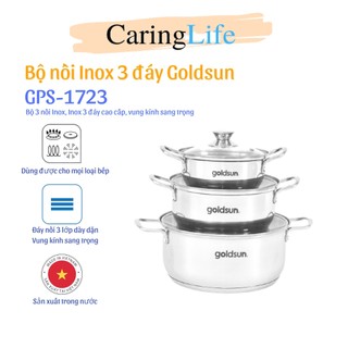 Bộ nồi Inox 3 đáy Goldsun GPS-1723 Hàng chính hãng