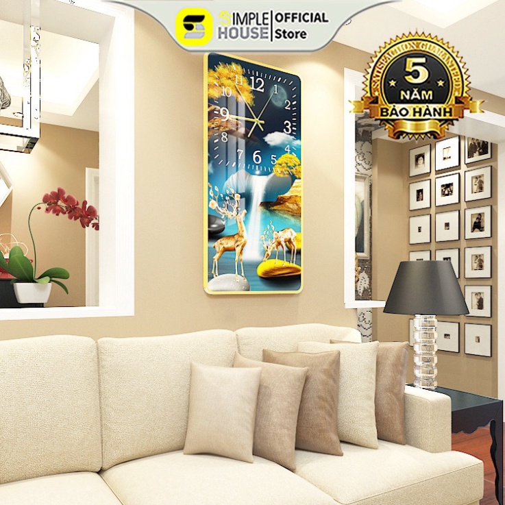 Tranh Treo Tường Tráng Gương Hình Đồng Hồ Và Hươu (bộ 10), Trang Trí Nhà Cửa Rất Đẹp - Simplehouse .