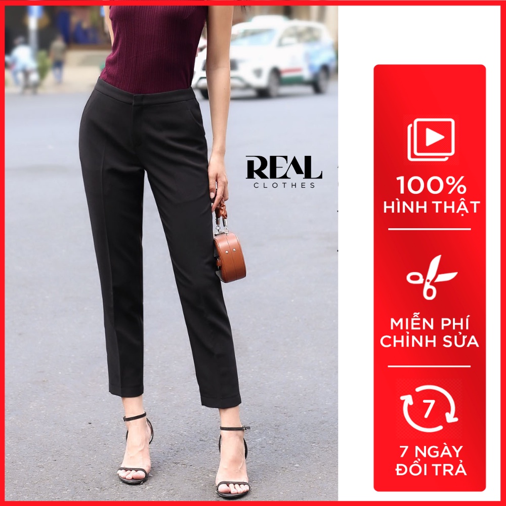 Quần lưng thun đen 2023_REAL