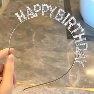 CÀI TÓC HAPPY BIRTHDAY ĐÍNH ĐÁ LẤP LÁNH