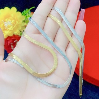 Dây chuyền mì cao cấp mạ vàng or bạch kim 10323 -Bền Màu - Bao đổi trả nếu sai hàng