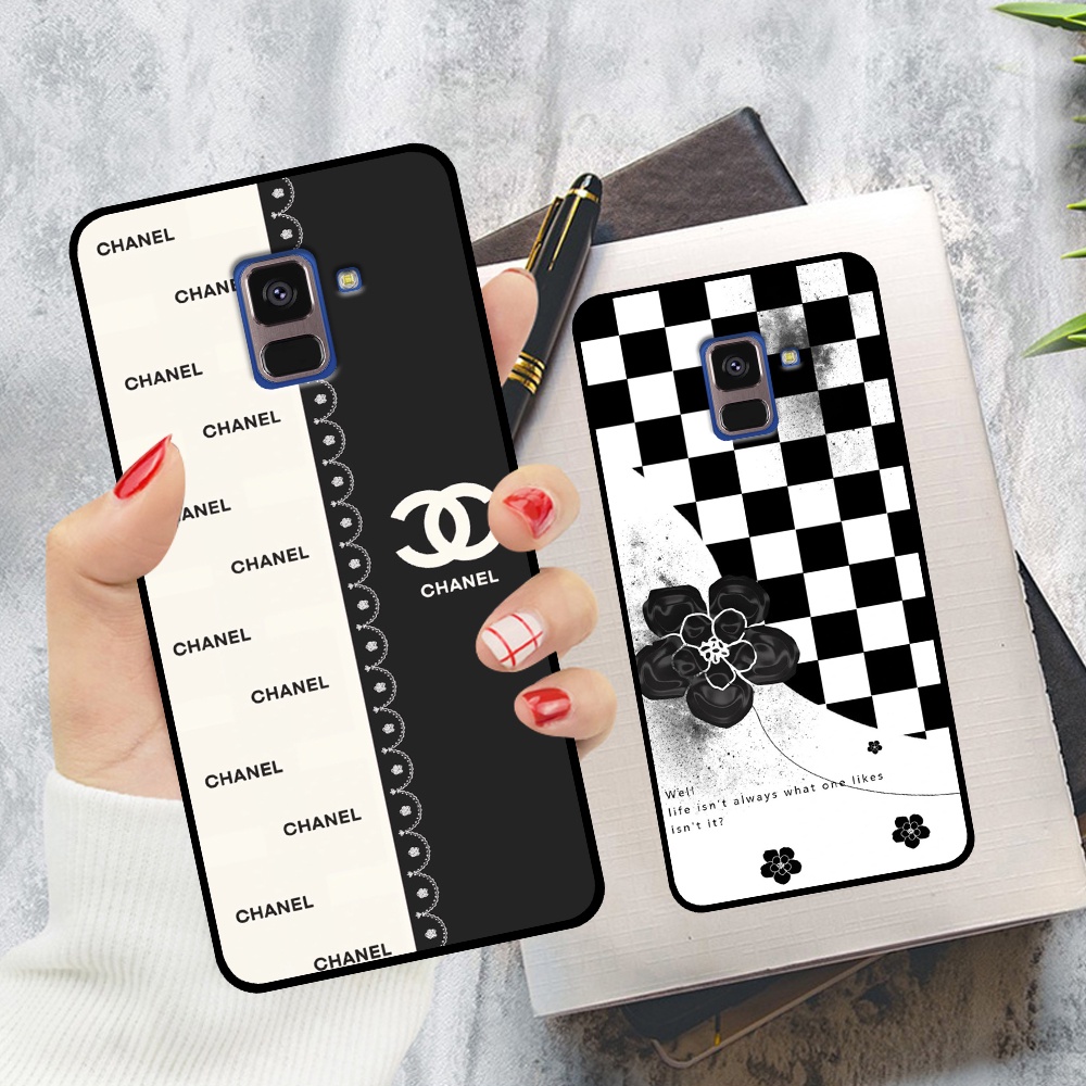 Ốp lưng Samsung A5 2018 / A8 2018 / A8 Plus / A8+ in họa tiết hoa, thương hiệu đẹp