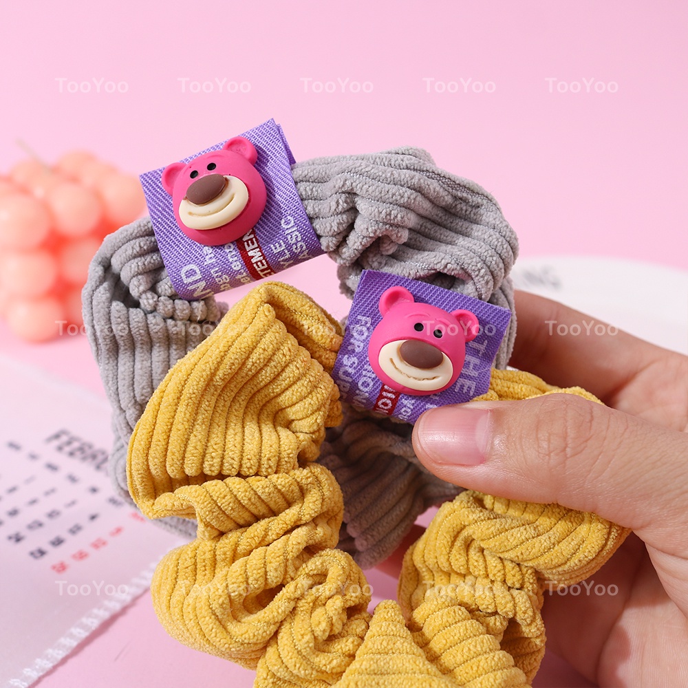 Cột tóc scrunchies gấu dâu lotso dễ thương cute TY0303