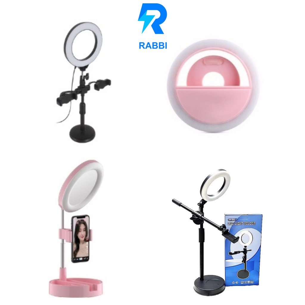 Đèn livestream để bàn 16cm 2 kẹp nhập khẩu hỗ trợ xuất VAT công ty - Rabbi VN