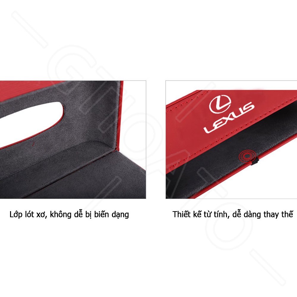 GTIOATO Hộp Đựng Khăn Giấy Ô Tô HộP ĐựNg GiấY TrêN Xe Ô Tô Hộp Khăn Giấy Ô Tô HộP ĐựNg GiấY ĂN TrêN Ô Tô HộP ĐựNg GiấY Xe HơI Phụ Kiện Xe Hơi Cho Lexus NX RX300 GS350 RX330 UX RX350 IS300 IS ES200 ES300H ES LS460 RX270 IS250