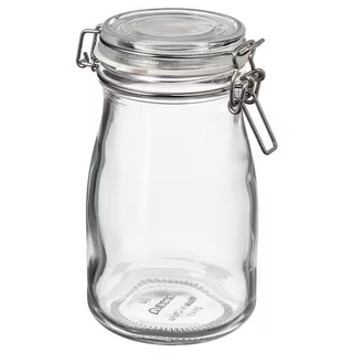 Lọ ngũ cốc/ chai thuỷ tinh có đai korken 0.4l