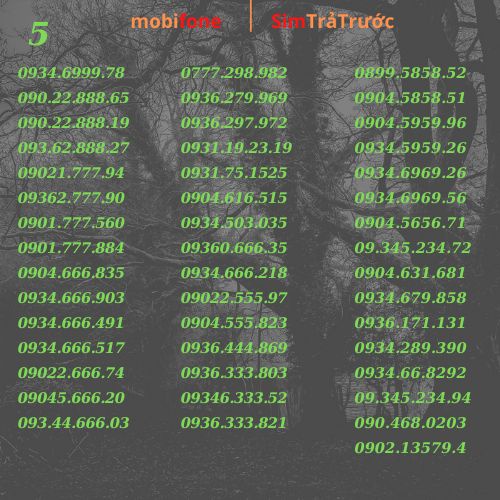 Sim trả trước MOBIFONE số đẹp giá rẻ đầu 09. tam hoa 6 8 đăng ký gói cước vào mạng siêu khủng, tỷ gb/ ngày