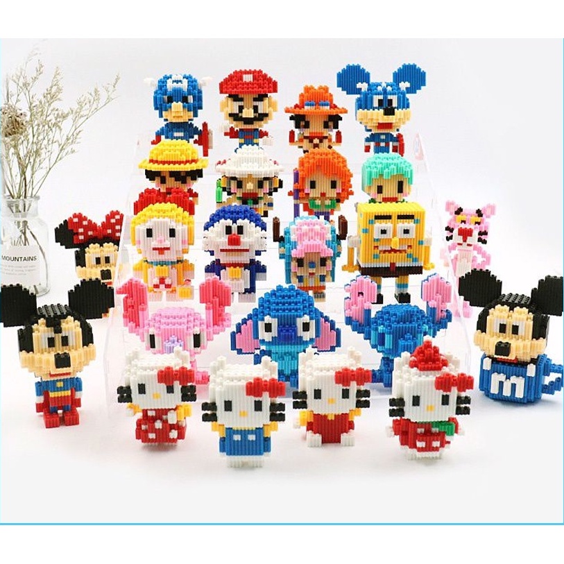 Lego mini nhân vật anime mô hình lắp ráp xếp hình ghép hình bộ 3d nhỏ giá rẻ cho bé