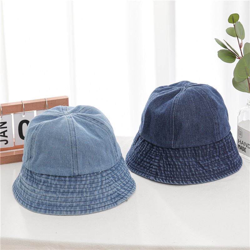 Mũ bucket Jean trơn, nón bo tròn thời trang, M111
