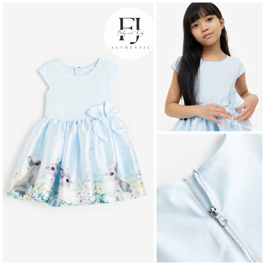 Váy công chúa bé gái chính hãng HM, váy xòe công chúa họa tiết cho bé 2-10 tuổi Auth