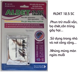 Chế phẩm diệt muỗi,ruồi,côn trùng,bọ ve trong nhà,nhúng mùng màn aldet 12.5sc