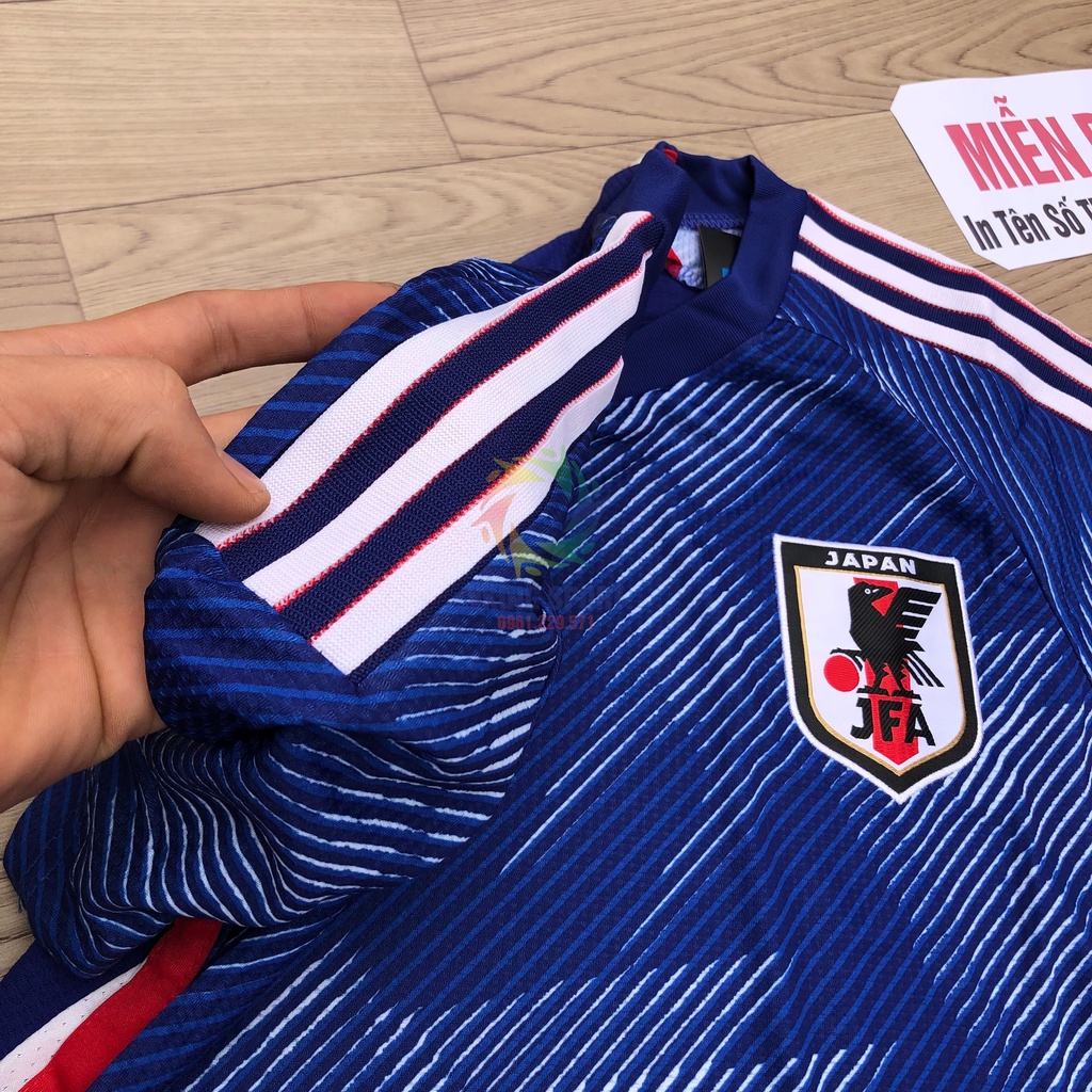Bộ Quần Áo Bóng Đá Đội Tuyển Nhật Bản 2023 Màu Xanh Vải Thái Có In Tên Số Theo Yêu Cầu