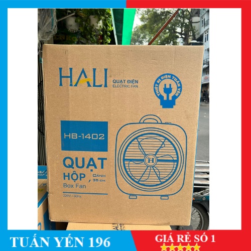 ⚡Mẫu Hot⚡Quạt Hộp tản Gió HB-1402 HALI Xám  - Hàng chính hãng BH 1 Năm