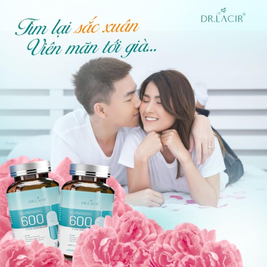 Glutathione 600 mg Dr Lacir DRLACIR, viên uống trắng da Glutathion 600mg Lamer mờ nám tàn nhang nhập khẩu Nhật Bản