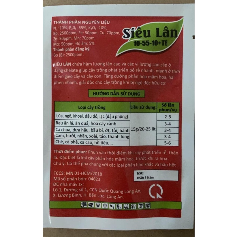 Phân Bón Lá Cao Cấp Siêu Lân Hà Lan gói 15g JVA38 VietNhat