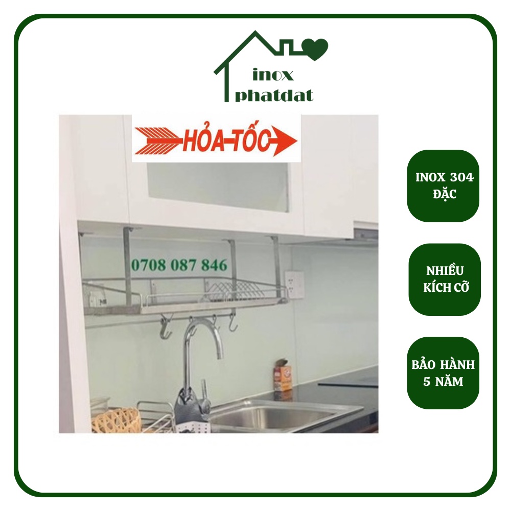 Kệ chén treo đáy tủ Inox 304 PHÁT ĐẠT không rỉ sét rổ úp chén dĩa giá ...