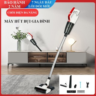 Máy hút bụi cầm tay không dây kèm chổi lau nhà, máy hút bụi gia đình hiệu suất cao 2 chế độ vừa hút vừa lau mạnh mẽ.