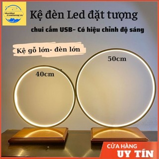 Kệ đèn hào quang đặt tượng SIZE LỚN - Kệ đèn led trang trí decor,thác khói trầm hương đèn Led
